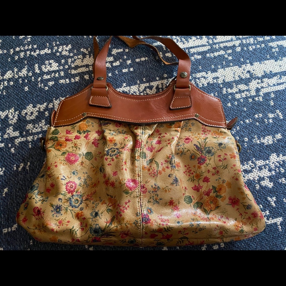 Patricia Nash floral leather shoulder bag